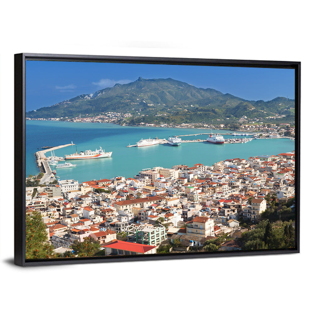 Zakynthos Harbor View Wall Art