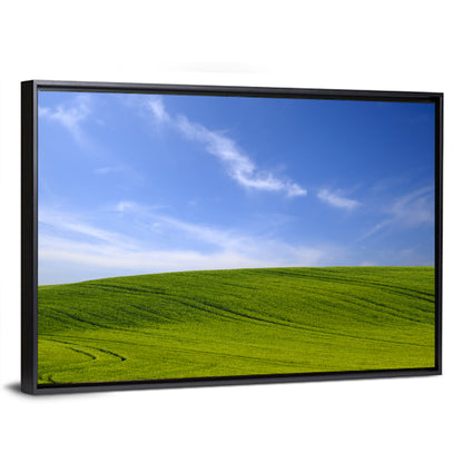Rolling Green Hill with Blue Sky Wall Art