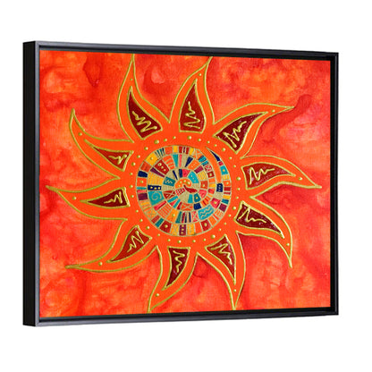 Colorful Sun Mandala Wall Art