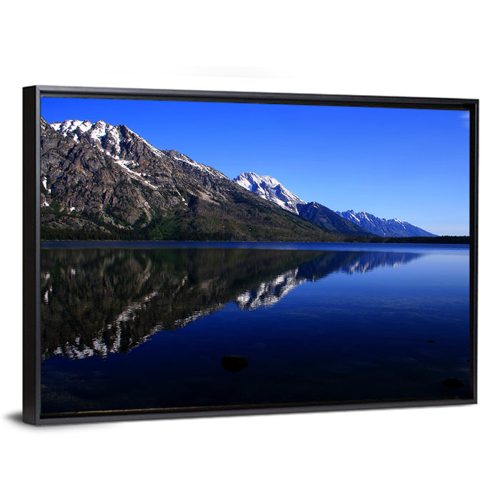 Jenny Lake Wall Art as a framed canvas