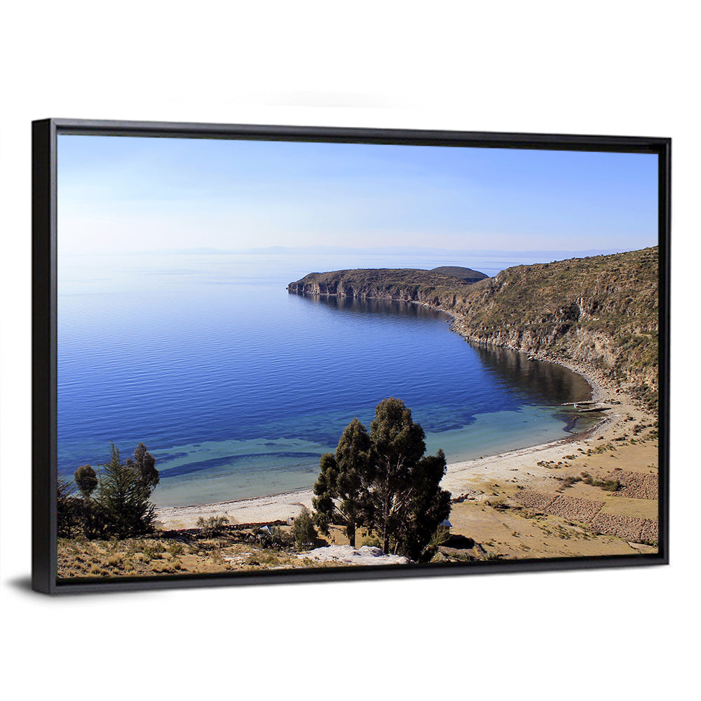 Titicaca Cliffs and Turquoise Water Wall Art