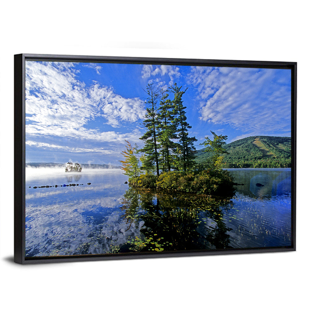 Misty Maine Lake Wall Art
