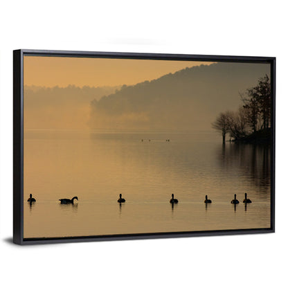 Lake Degray Geese Silhouette Wall Art