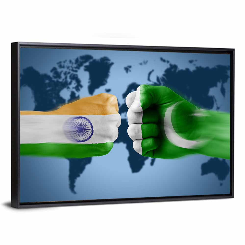 India Vs Pakistan Fight Concept Wall Art
