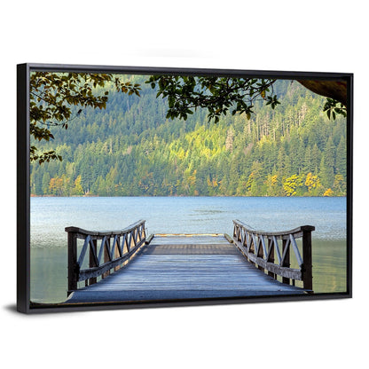 Lake Crescent Dock Perspective Wall Art