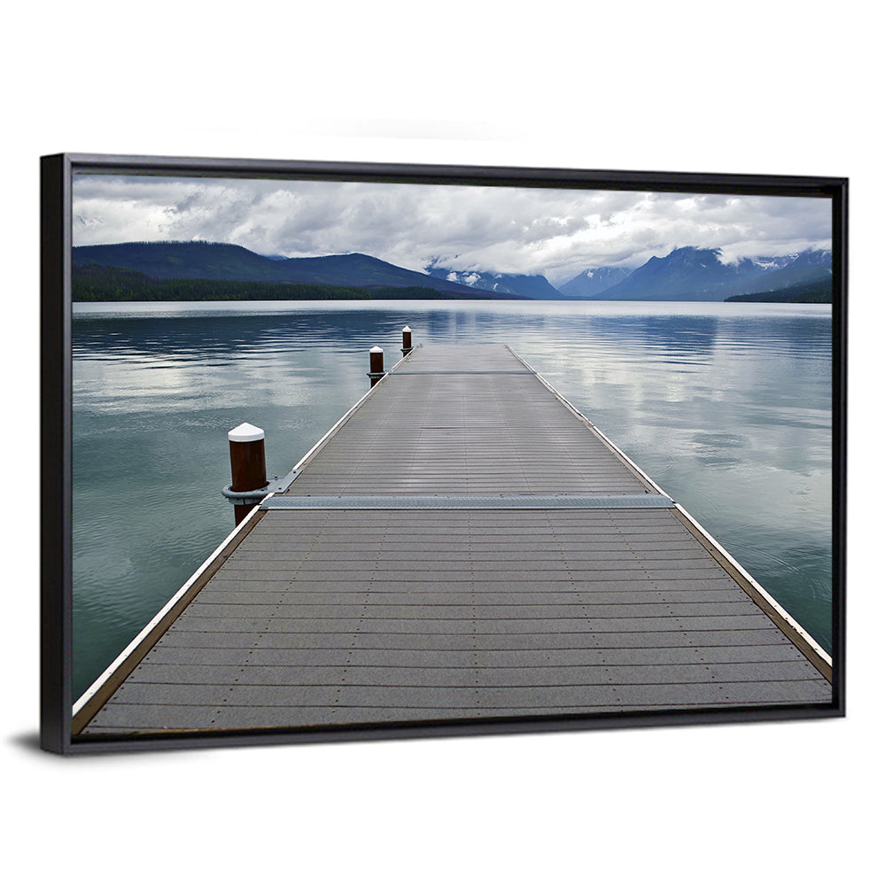 Lake Mcdonald Wooden Dock Wall Art