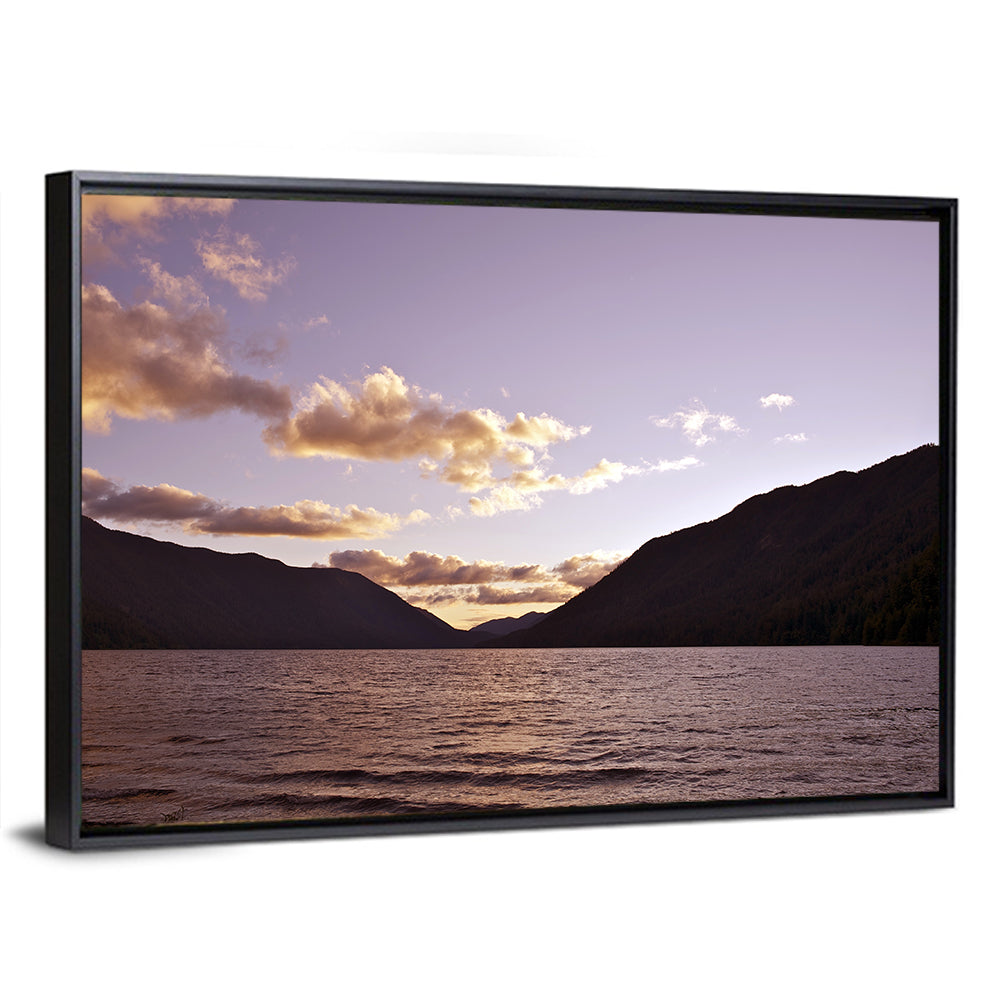 Purple Sunset Over Lake Crescent Wall Art