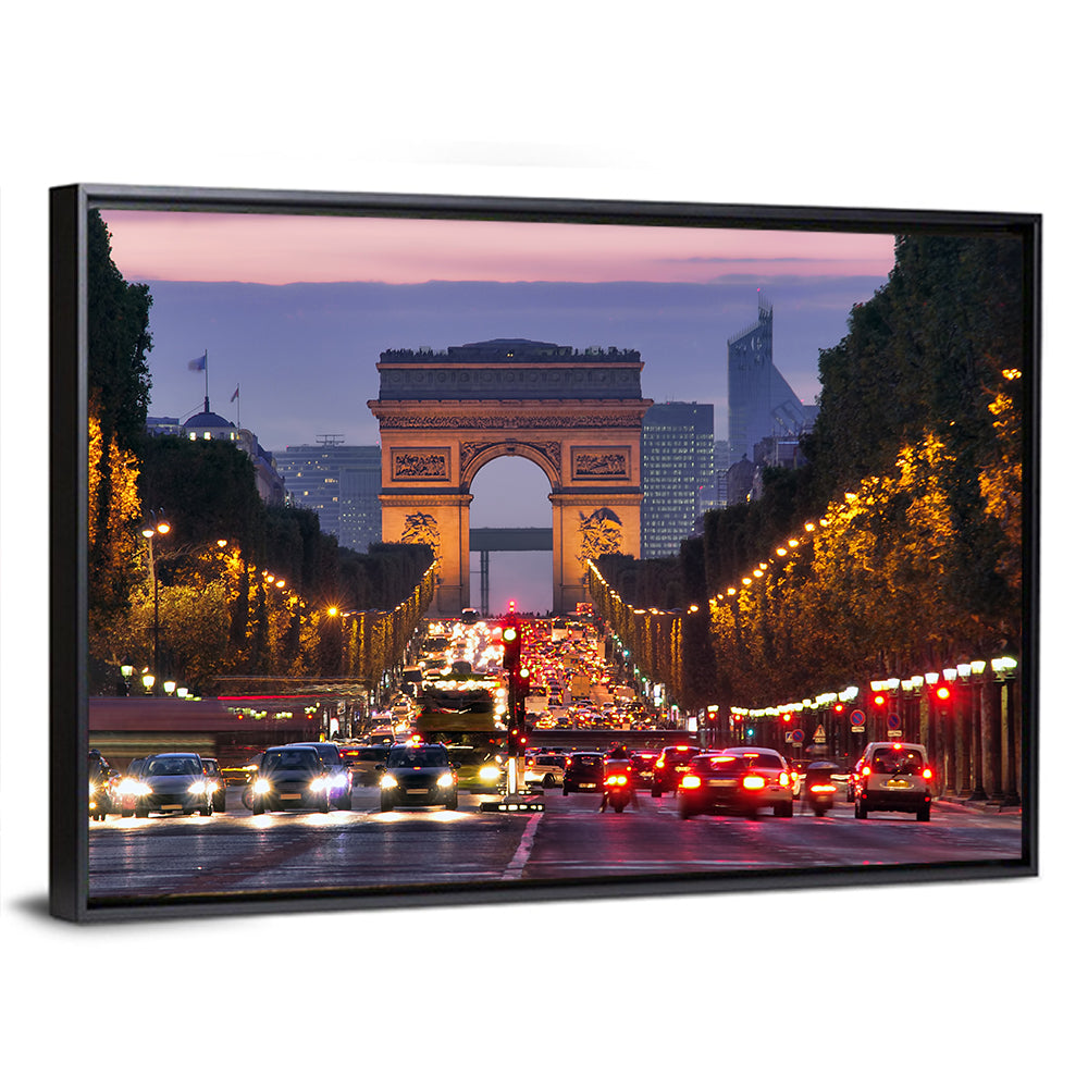 Arc De Triomphe at Twilight Wall Art