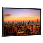 Kuwait City Skyline at Dusk Wall Art