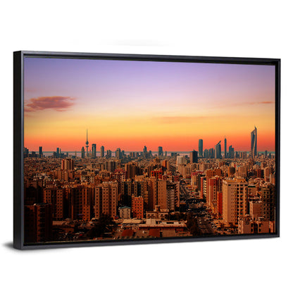Kuwait City Skyline at Dusk Wall Art