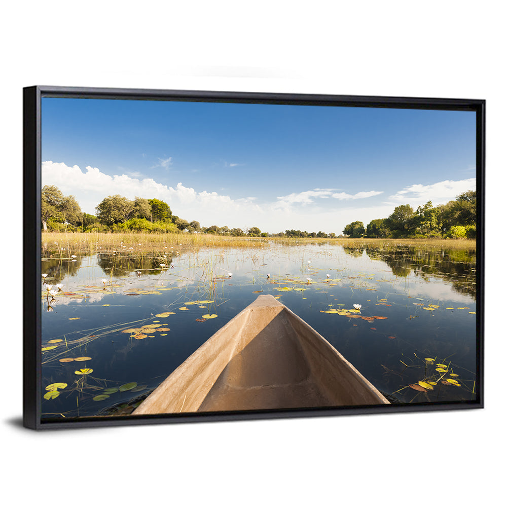 Mokoro Canoe in Okavango Delta Wall Art
