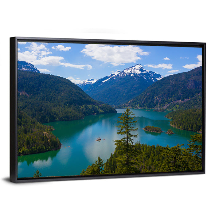 Diablo Lake Reflections Wall Art as a framed canvas