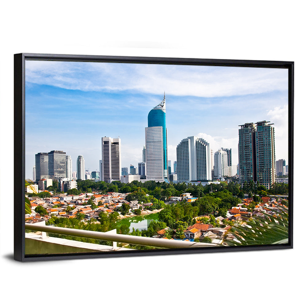 Jakarta Skyline with Wisma 46 Wall Art