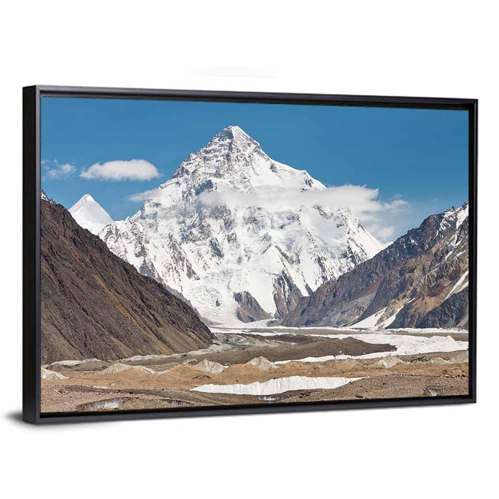K2 Peak Karakoram Wall Art as a framed canvas