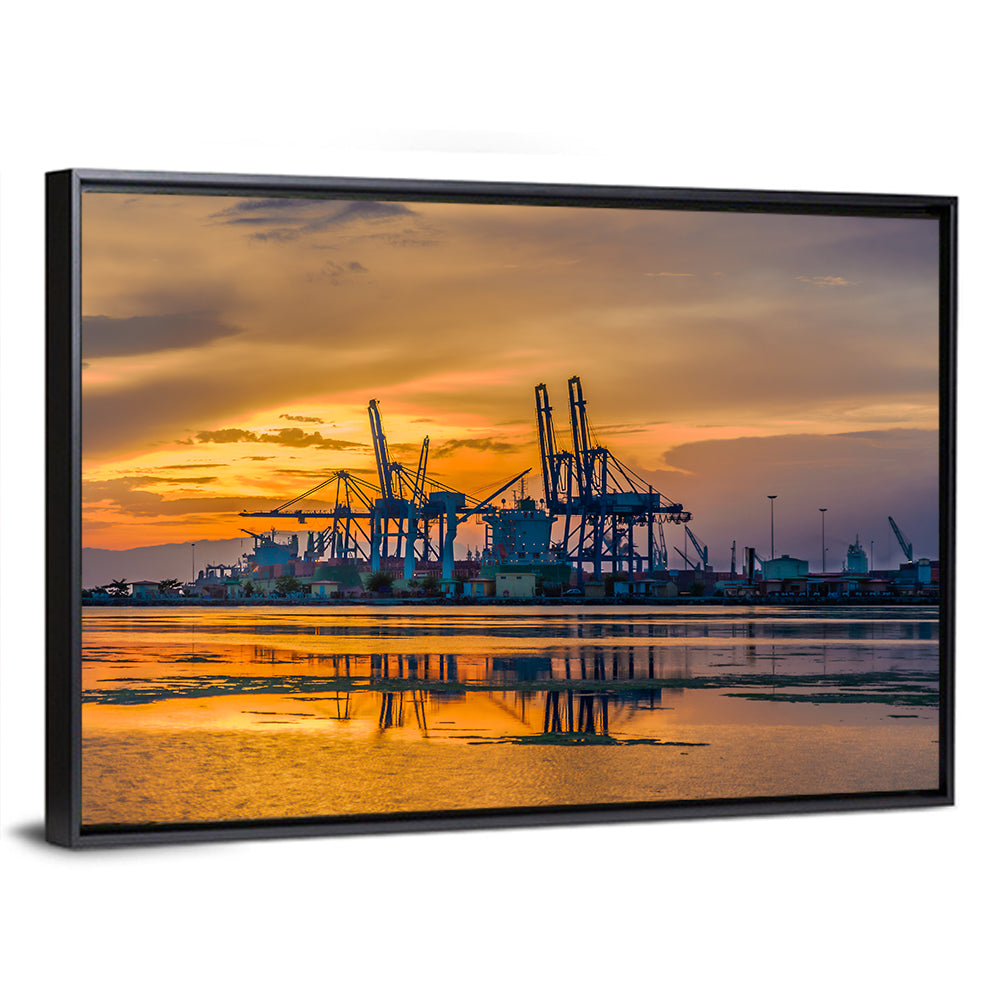Djibouti Harbor at Sunset Wall Art