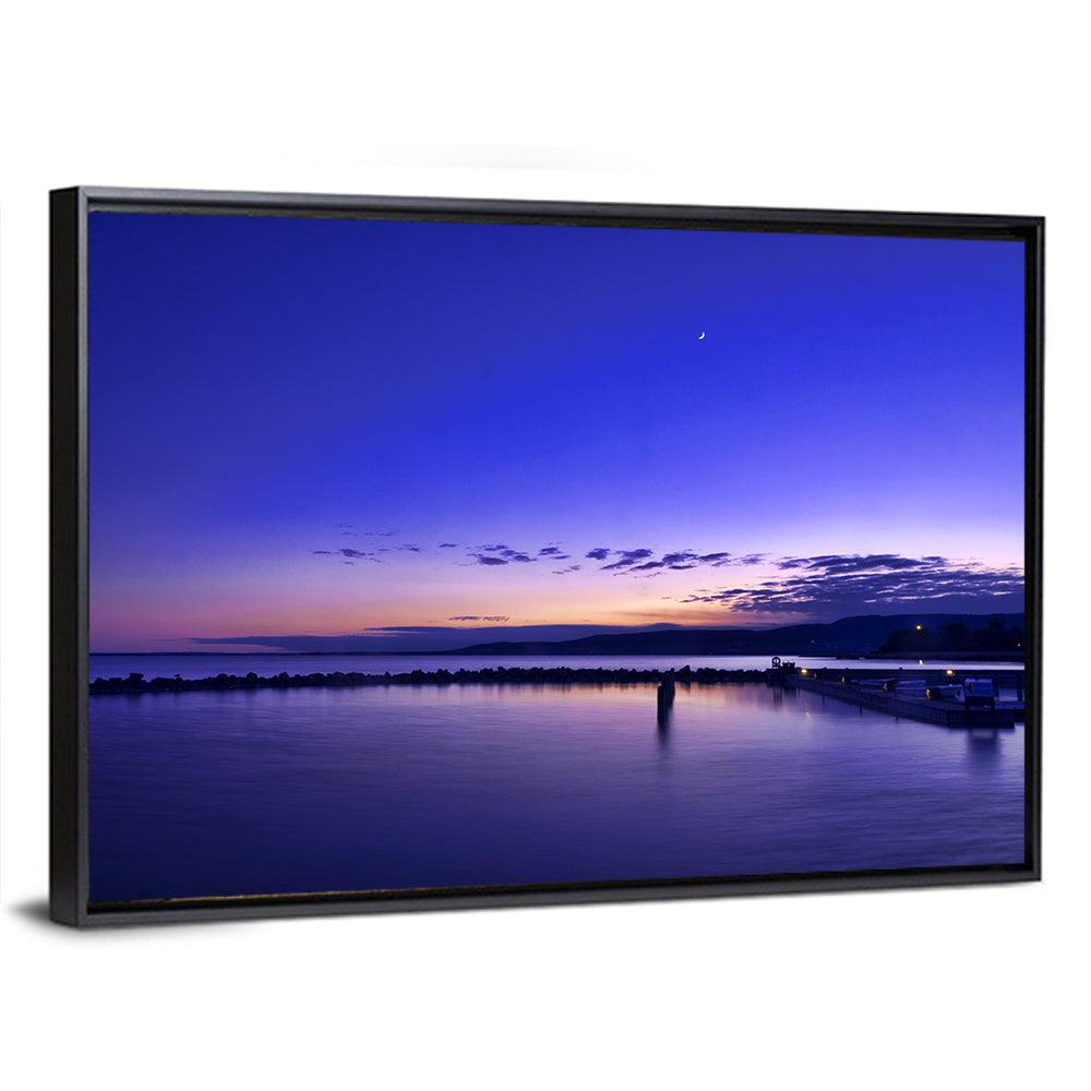 Lake Balaton Twilight Pier Wall Art