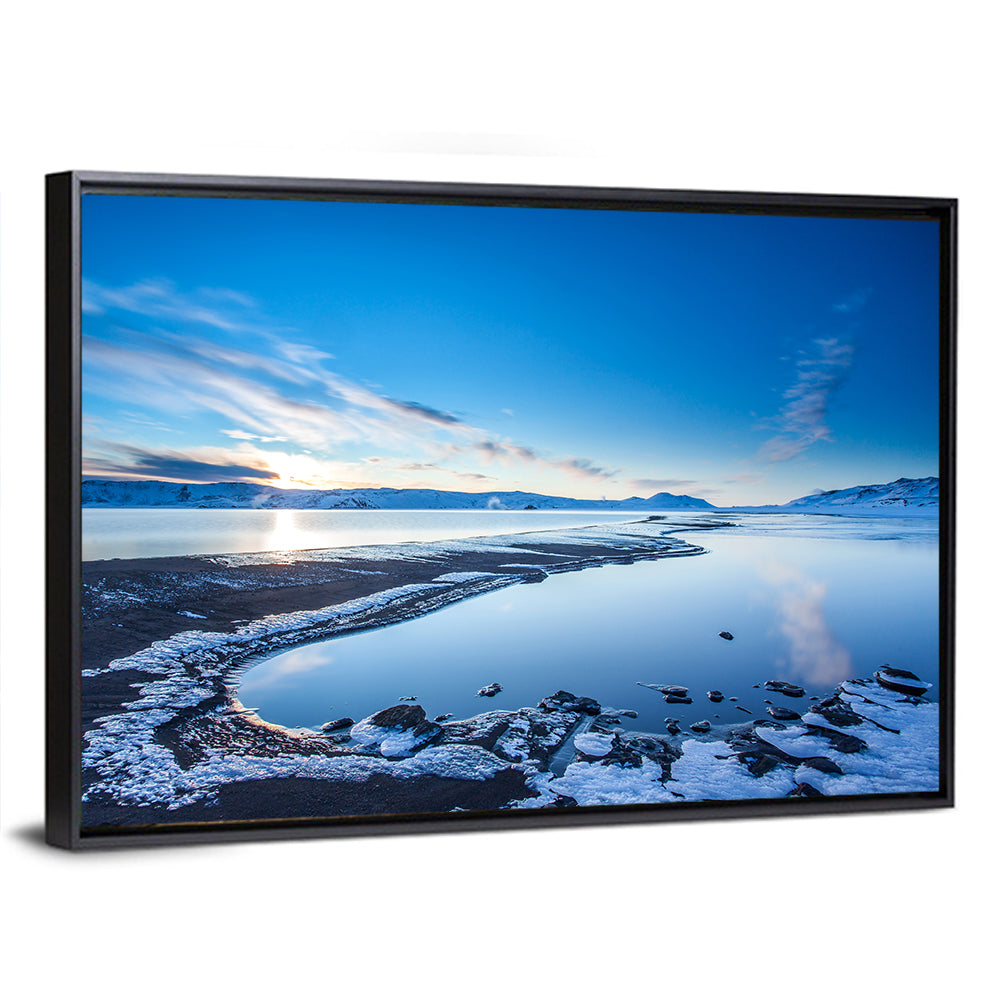 Lake Kleifarvatn Icy Shoreline Wall Art