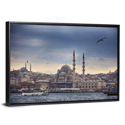 Istanbul Skyline with New Mosque Wall Art