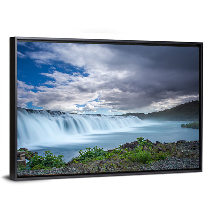 Faxi Waterfall, Iceland Wall Art as a framed canvas