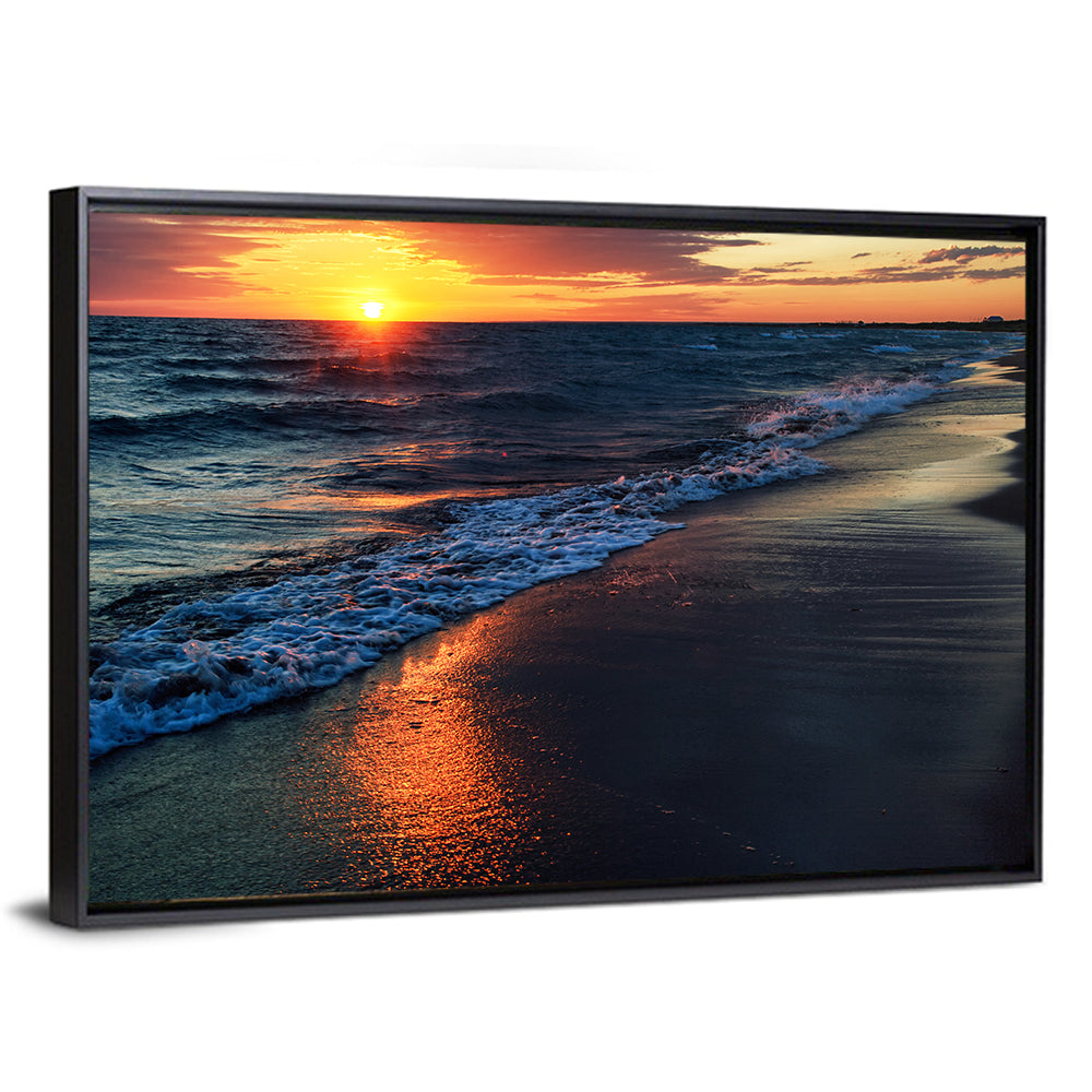 Lake Balkhash Golden Dusk Wall Art
