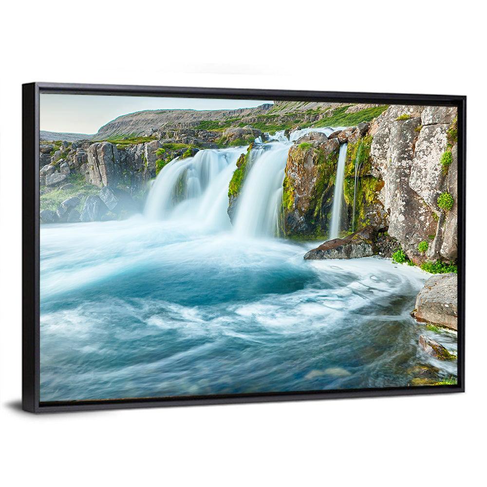 Dynjandi Waterfall Mist and Moss Wall Art