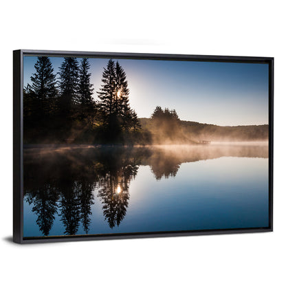 Spruce Knob Lake Morning Mist Wall Art