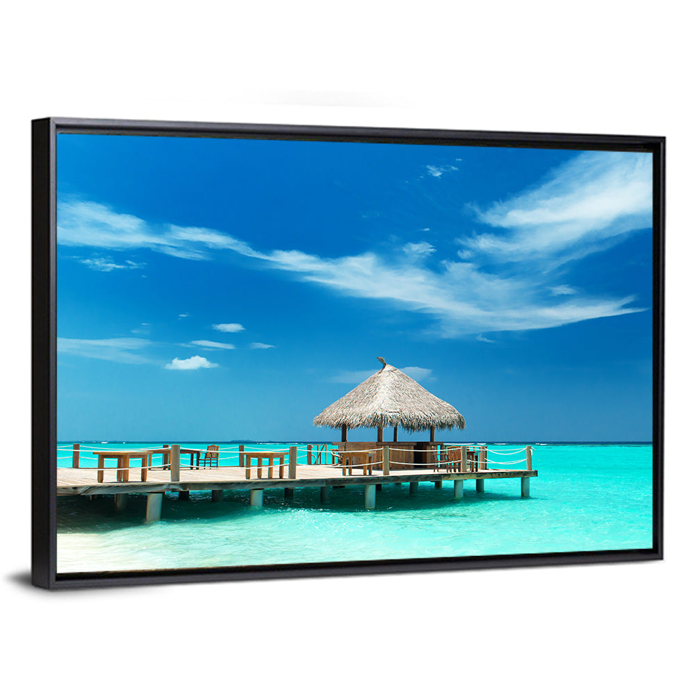 Thatched Beach Bar Pier Wall Art