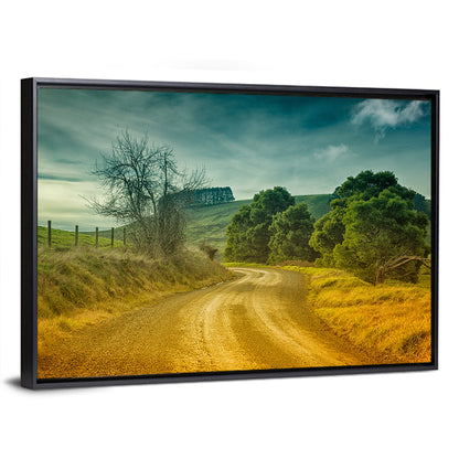 Golden Country Road Wall Art