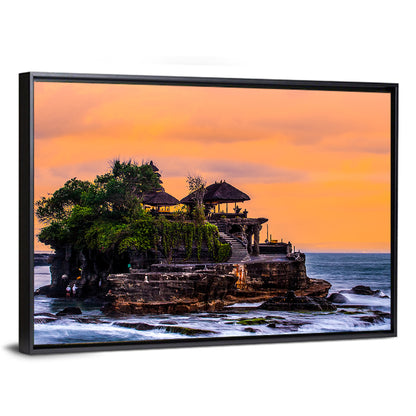 Tanah Lot Temple at Sunset Wall Art