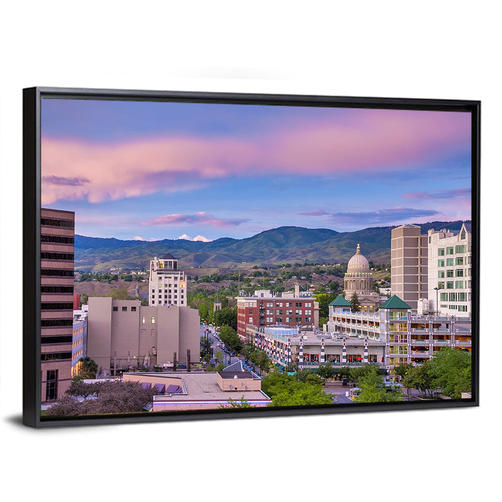 Boise Downtown at Golden Hour Wall Art