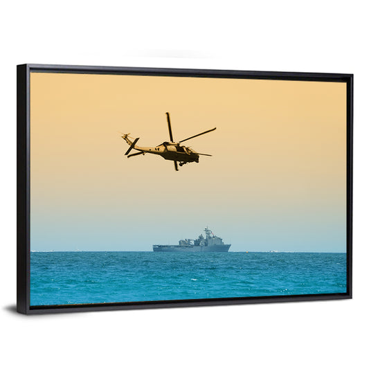 Naval Helicopter at Sea Wall Art