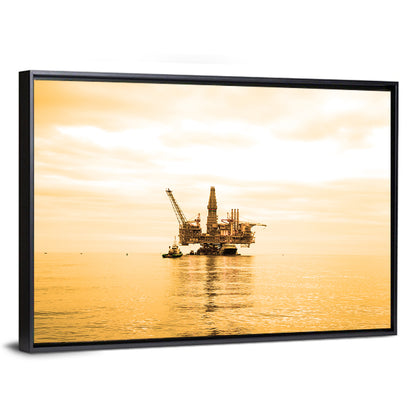 Golden Hour Oil Rig Wall Art