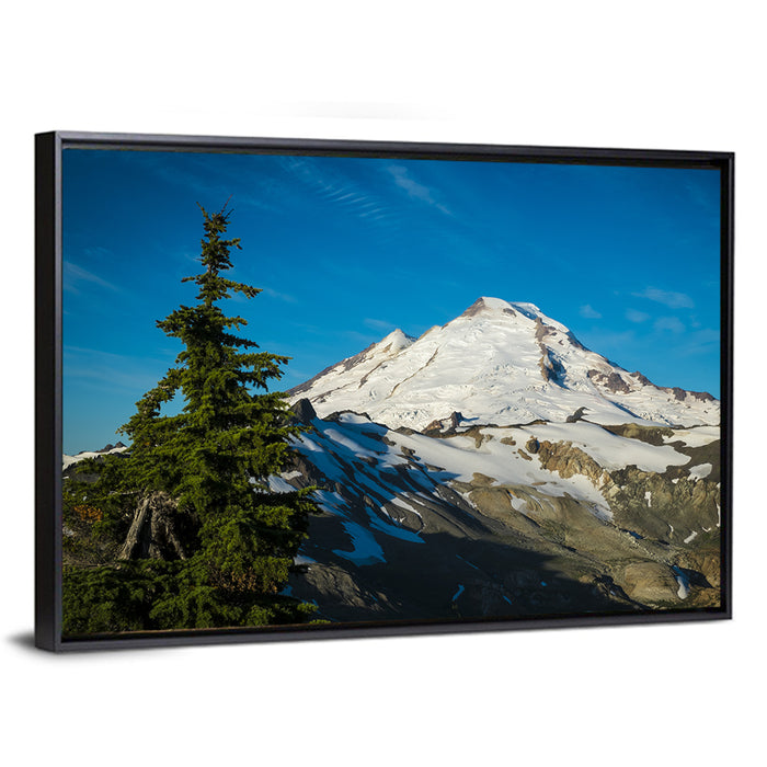Mount Baker Wall Art as a framed canvas