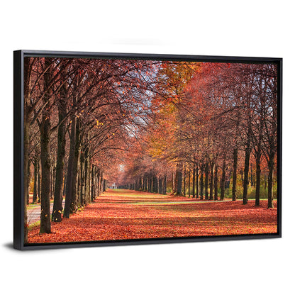 Tree-lined Autumn Lane Wall Art