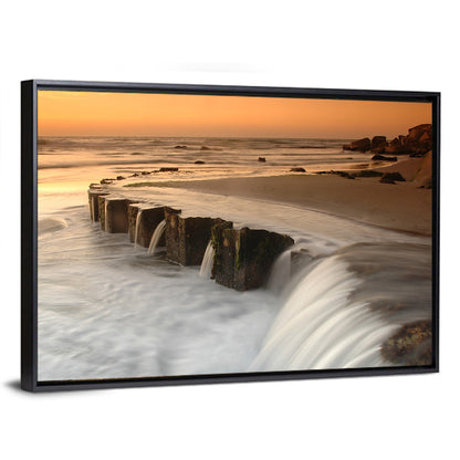 Breakwater at Golden Hour Wall Art