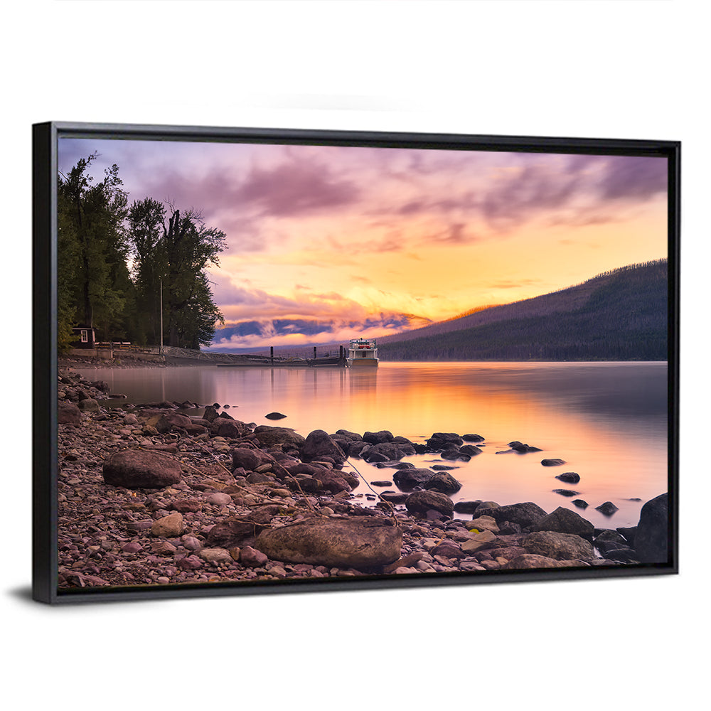 Lake Mcdonald Sunset Reflection Wall Art