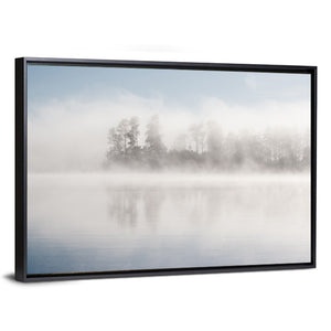 Misty Forest Lake Wall Art