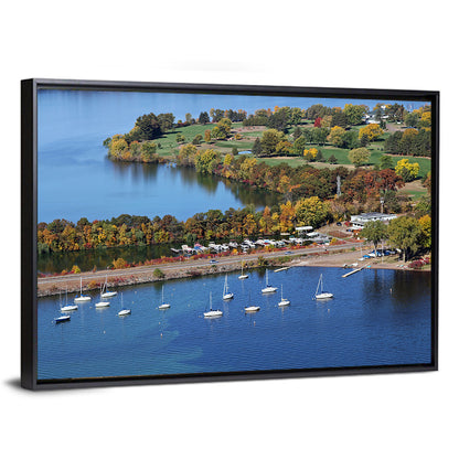 Lake Wissota Aerial Wall Art