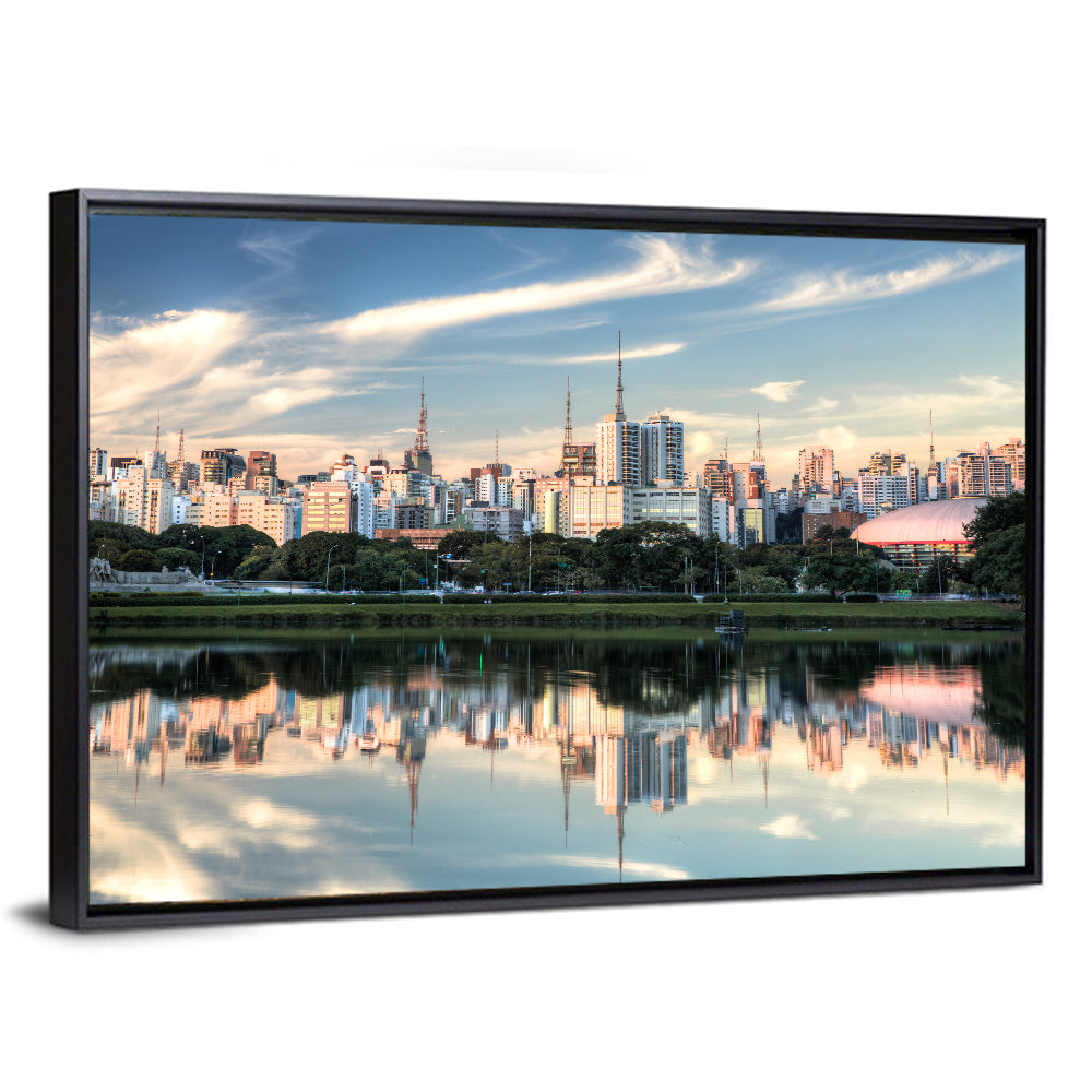 Ibirapuera Park Golden Hour Reflection Wall Art