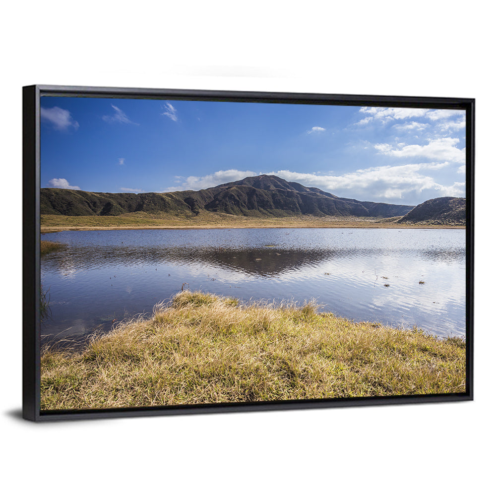 Mount Aso Lake Reflection Wall Art