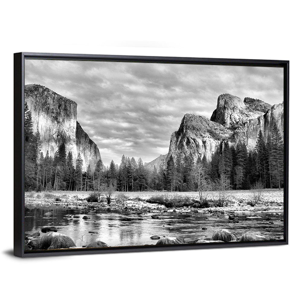 Yosemite Valley Winter View Wall Art