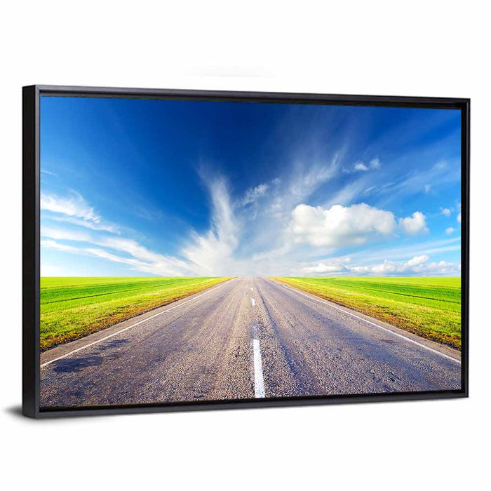 Road to Infinity Wall Art as a framed canvas