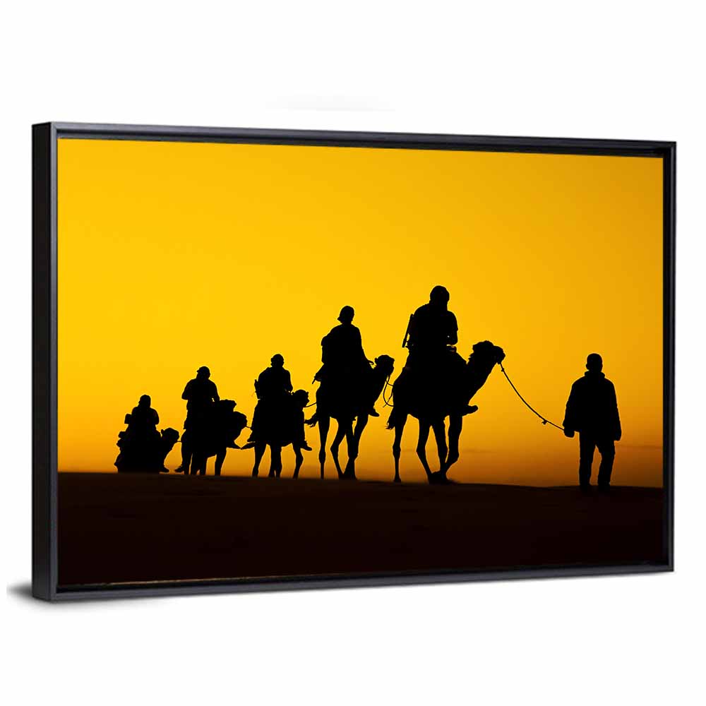 Camel Caravan Silhouette Wall Art