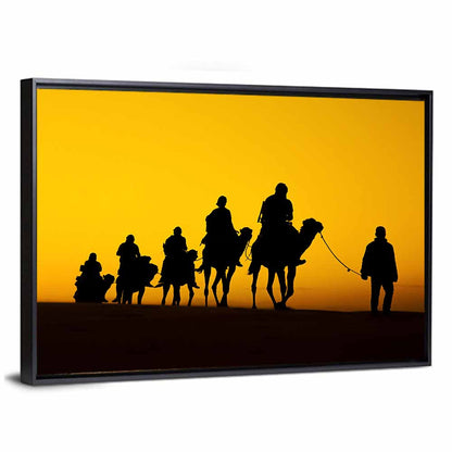 Camel Caravan Silhouette Wall Art