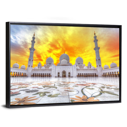 Sheikh Zayed Grand Mosque at Sunset Wall Art