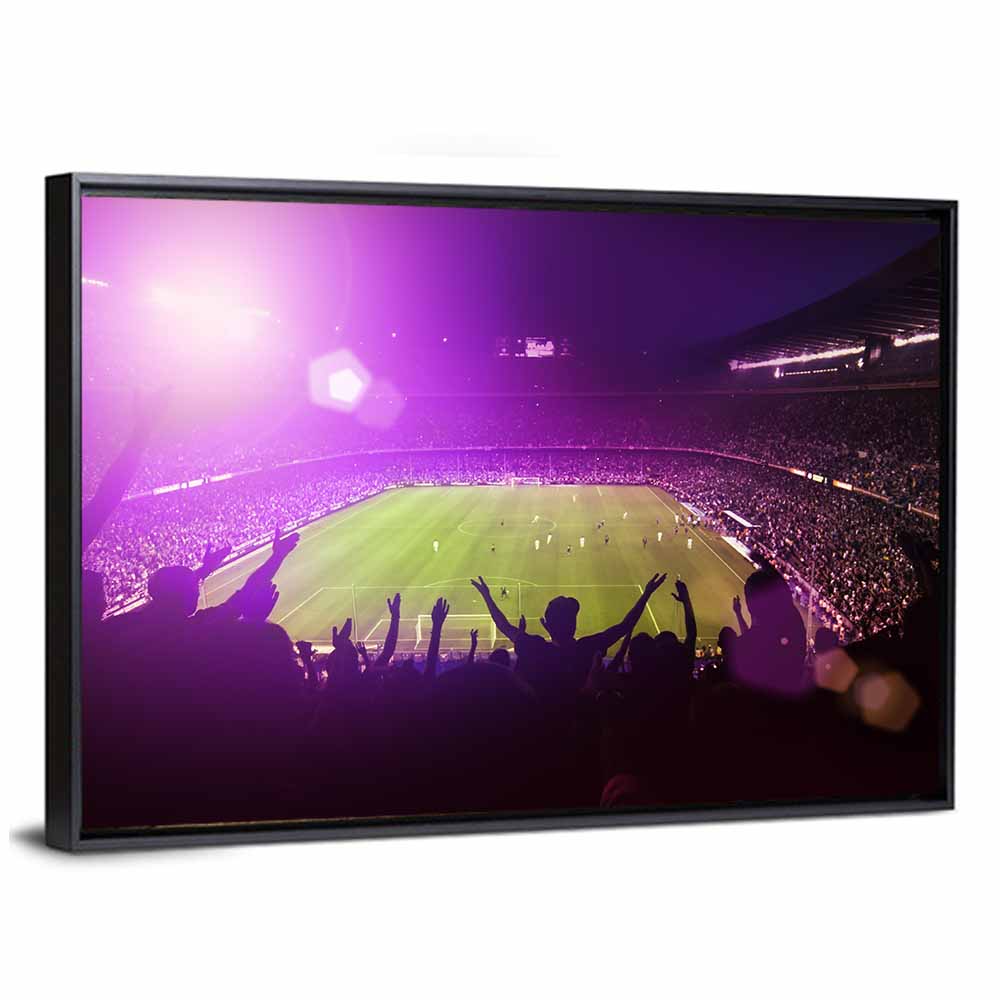 Night Football Stadium Crowd Wall Art