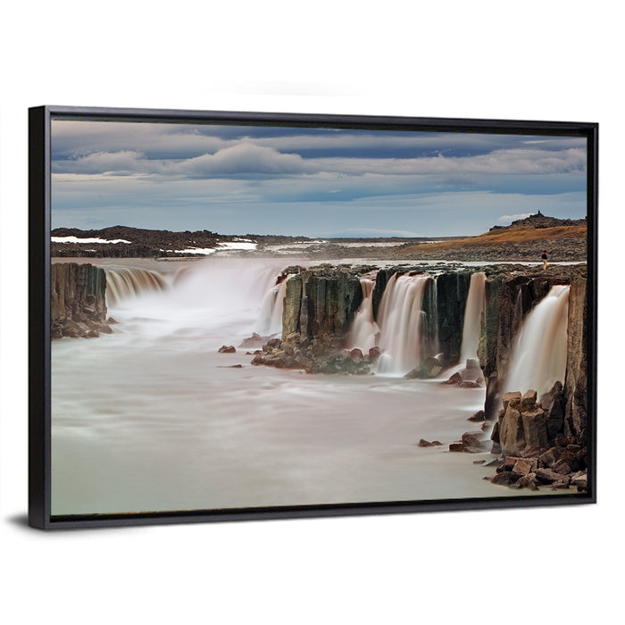 Selfoss Waterfall, Iceland Wall Art as a framed canvas