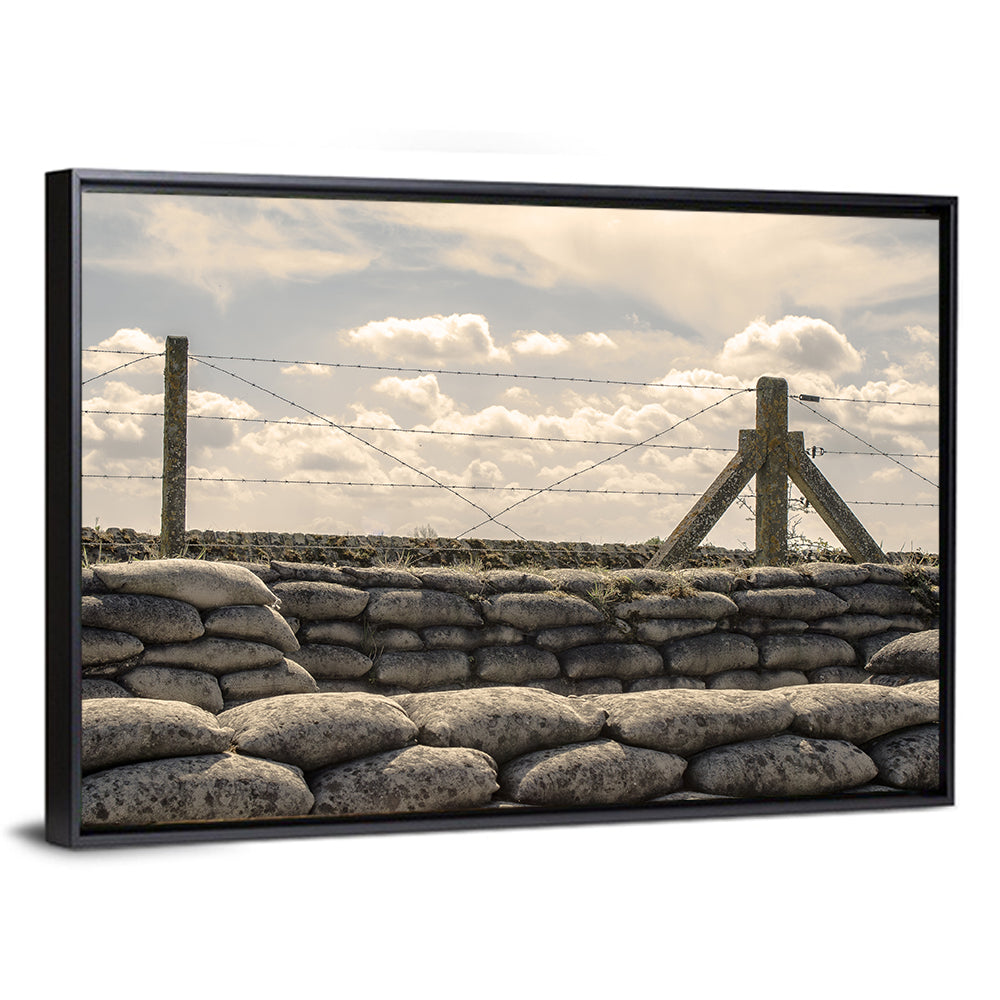 Wwi Trench with Sandbags Wall Art