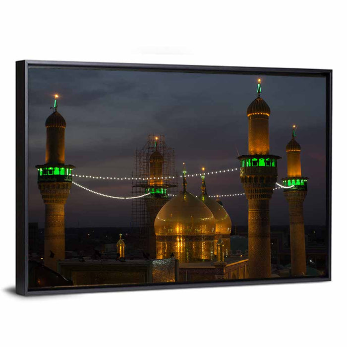 Moussa Al Kadhim Shrine Wall Art as a framed canvas