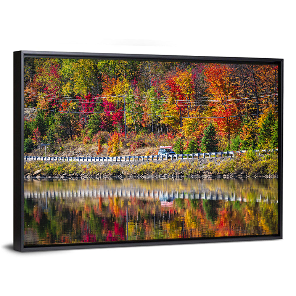 Algonquin Highway 60 Autumn Reflection Wall Art
